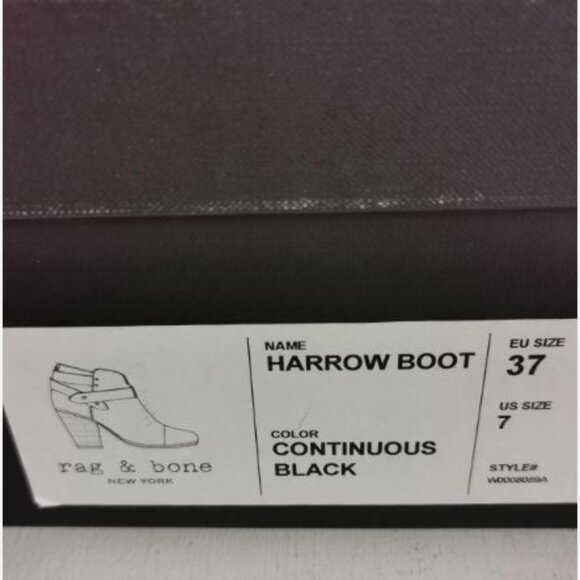 NIB $495 Rag & Bone Harrow Boot - Black Size: EU37(US:7) - Picture 9 of 11